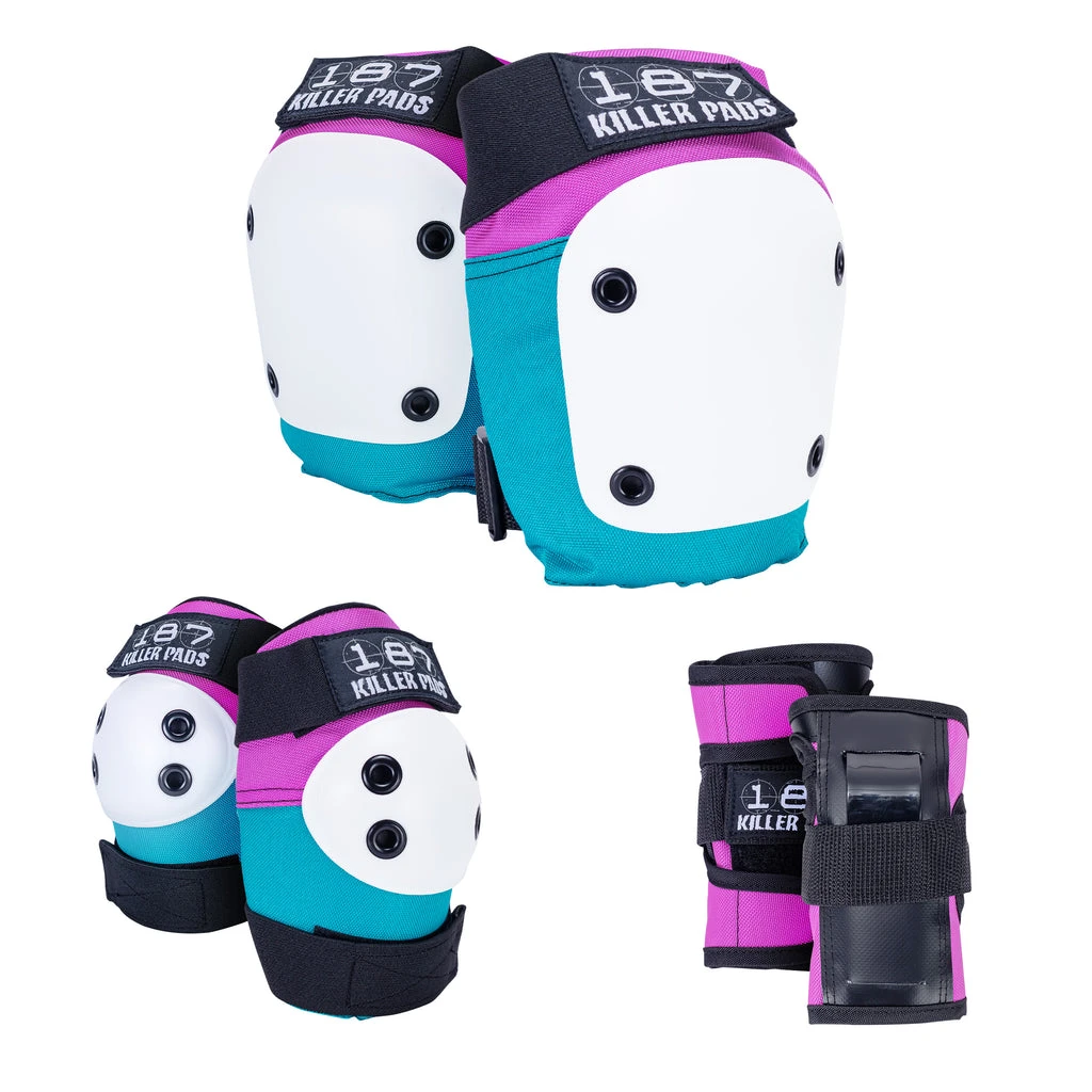 187 SIX PACK PADS SET 187 SIX PACK PADS SET -Modern Skate Store 187KillerPads Carousel Product Images 6Pack PinkTeal 01 Hero 1024x1024 e3e34df7 42e0 4b08 bb08 eb68563c978b