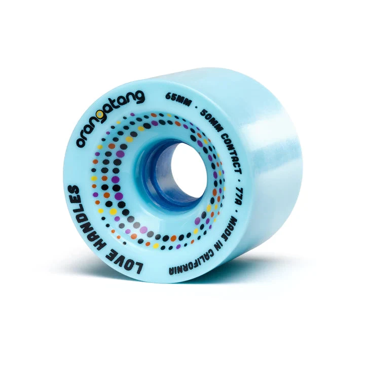 ORANGATANG LOVE HANDLES LONGBOARD WHEELS ORANGATANG LOVE HANDLES LONGBOARD WHEELS -Modern Skate Store Orangatang Love Handles axonometric 77a Blue 2048p