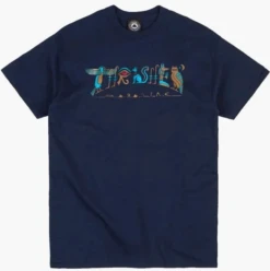 THRASHER HIEROGLYPHIC TEE - NAVY