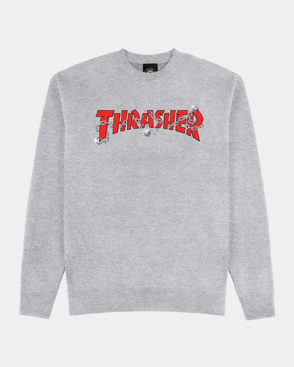 THRASHER CHAINS CREWNECK THRASHER CHAINS CREWNECK -Modern Skate Store THRASHER X TOYMACHINE CHAINS CREW 2fc774fe f3e1 4793 9129 61f442a253b1