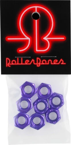 ROLLERBONES AXLE NUTS-8 PACK 4 ROLLERBONES AXLE NUTS-8 PACK -Modern Skate Store TNCAXL8P