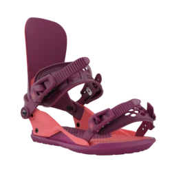 UNION LEGACY WOMEN'S SNOWBOARD BINDINGS -Modern Skate Store UN 22 LEGACY RASBERRY FRONT