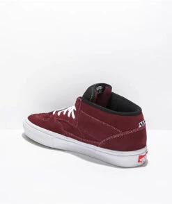 VANS SKATE HALF CAB MEN'S SHOES -Modern Skate Store Vans Skate Half Cab Port Royale Maroon Skate Shoes 356226 back US