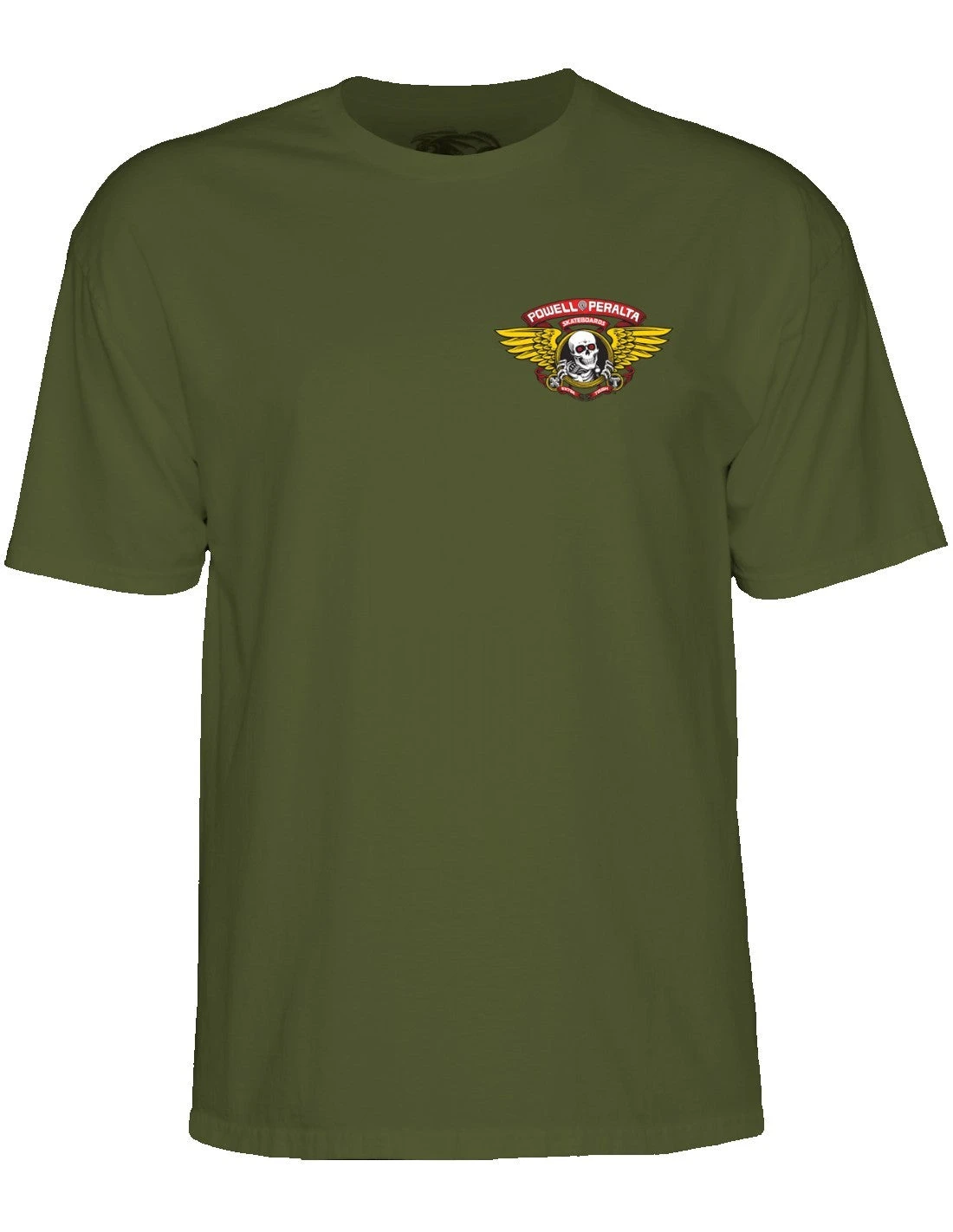POWELL PERALTA WINGED RIPPER TEE POWELL PERALTA WINGED RIPPER TEE -Modern Skate Store ctmppcwr2mg t shirts powell peralta winged ripper ss military green
