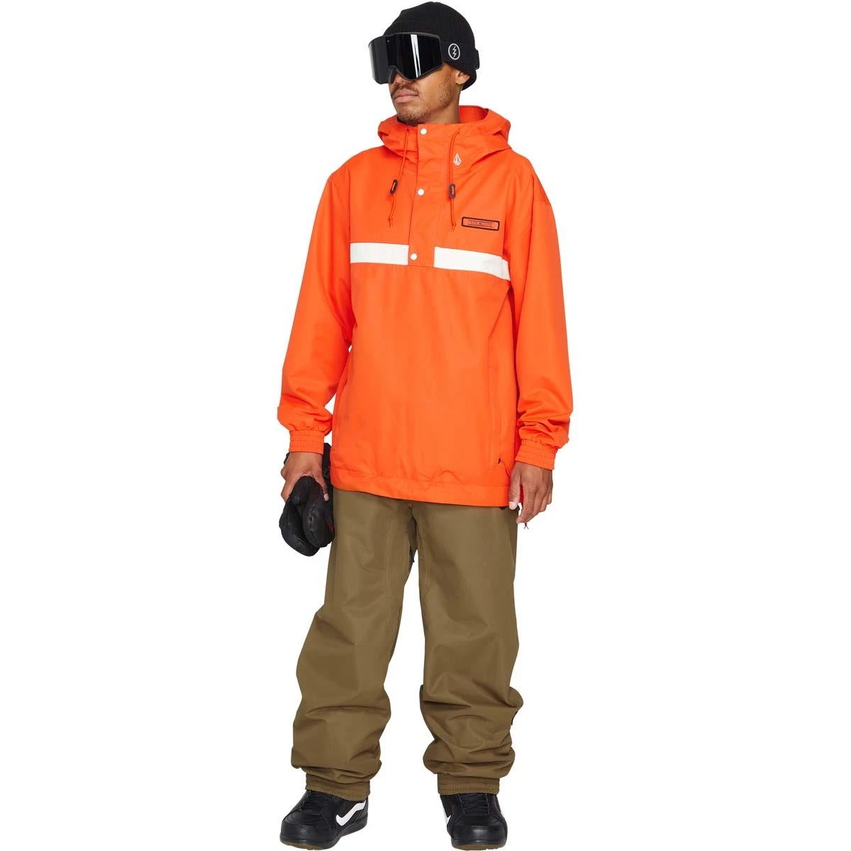 VOLCOM LONGO MEN'S PULLOVER JACKET VOLCOM LONGO MEN'S PULLOVER JACKET -Modern Skate Store fw23 volcom menslongopullover orangeshock 3