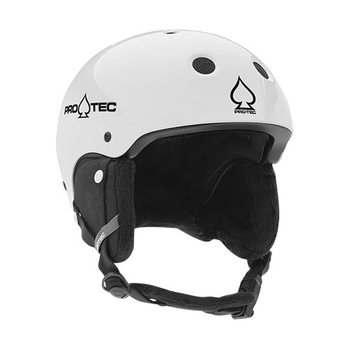 PROTEC JR. CLASSIC CERTIFIED SNOW HELMET PROTEC JR. CLASSIC CERTIFIED SNOW HELMET -Modern Skate Store glosswhite F R