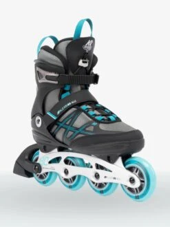 K2 ALEXIS 80 ALU INLINE SKATES 2022-GREY/CYAN