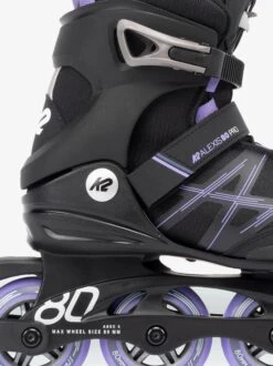 K2 ALEXIS 80 PRO INLINE SKATES 2022-BLACK/LAVENDER -Modern Skate Store k2skates 2223 alexis 80 pro black lavender 3