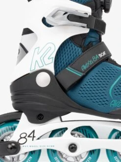 K2 ALEXIS 84 BOA INLINE SKATES 2022-TEAL/WHITE -Modern Skate Store k2skates 2223 alexis 84 boa teal white 3