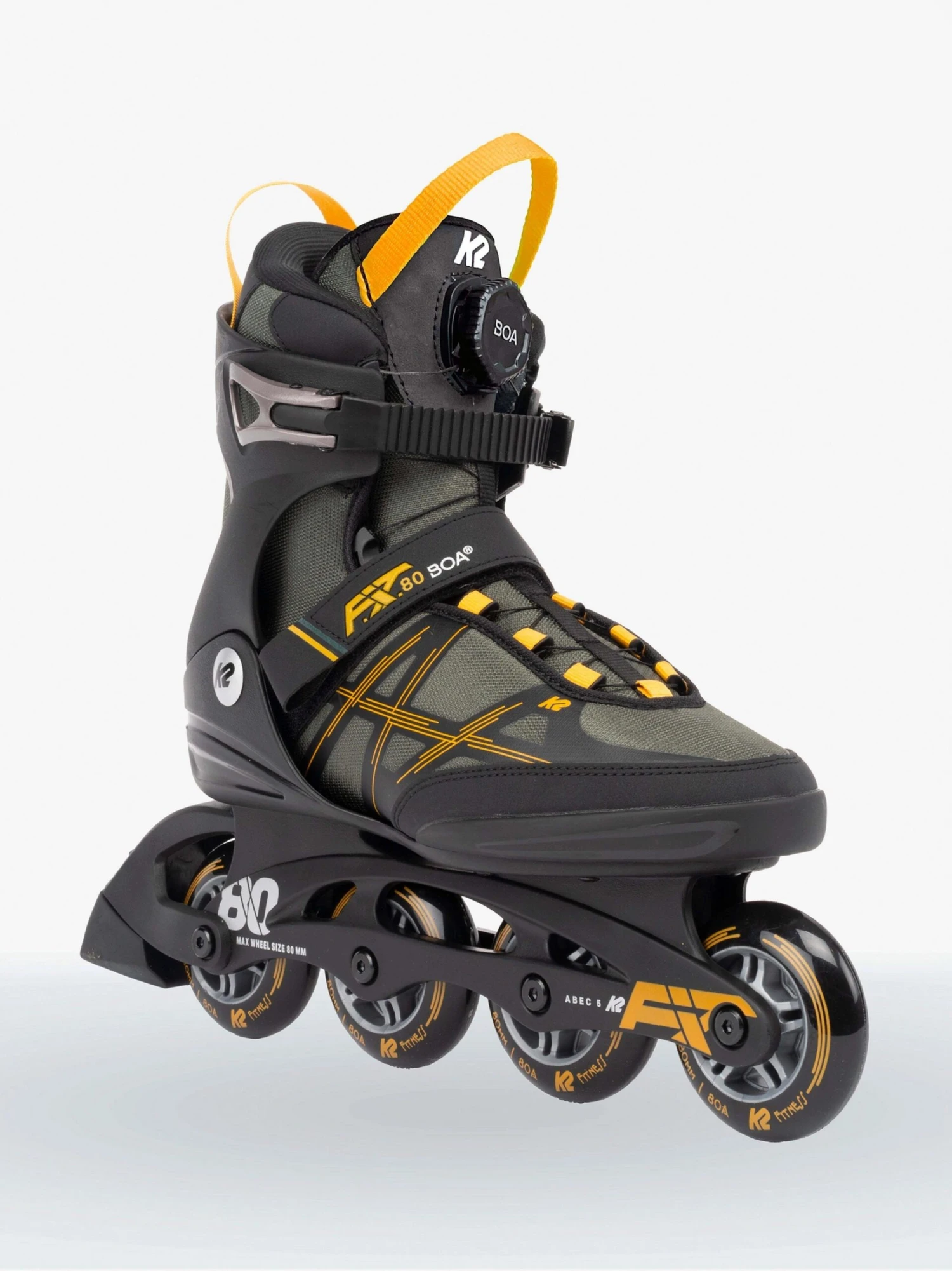 K2 F.I.T. 80 BOA INLINE SKATES 2022-BLACK/GREY/ORANGE K2 F.I.T. 80 BOA INLINE SKATES 2022-BLACK/GREY/ORANGE -Modern Skate Store k2skates 2223 fit 80 boa gray mustard 1 scaled