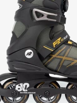 K2 F.I.T. 80 BOA INLINE SKATES 2022-BLACK/GREY/ORANGE 4 K2 F.I.T. 80 BOA INLINE SKATES 2022-BLACK/GREY/ORANGE -Modern Skate Store k2skates 2223 fit 80 boa gray mustard 3