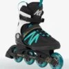 K2 KINETIC 80 WOMEN'S 2022-BLACK/TURQUOISE -Modern Skate Store k2skates 2223 kinetic 80 w black turquoise 1