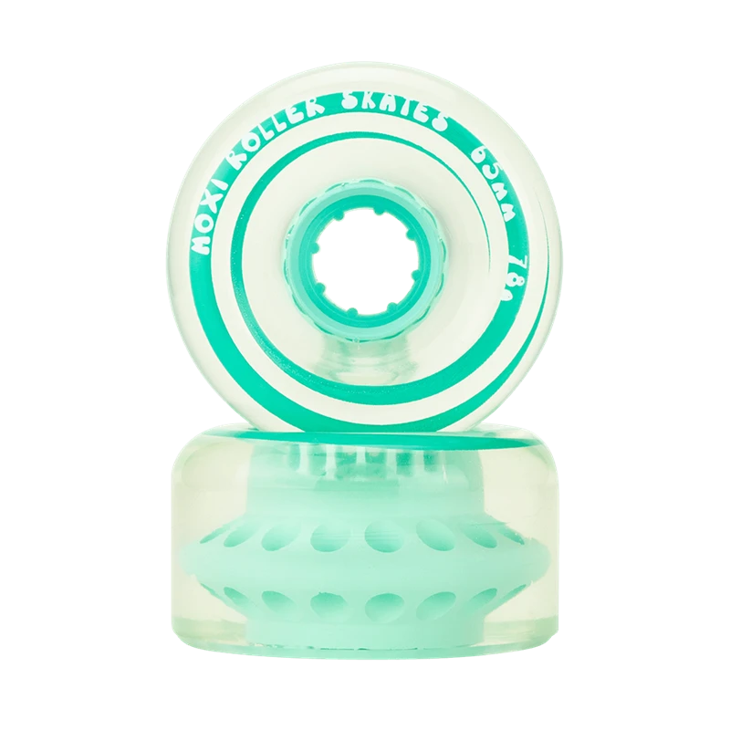 MOXI CLASSIC OUTDOOR ROLLERSKATE WHEELS(4-PK) MOXI CLASSIC OUTDOOR ROLLERSKATE WHEELS(4-PK) -Modern Skate Store moxi wheels classicoutdoor clearfloss stack