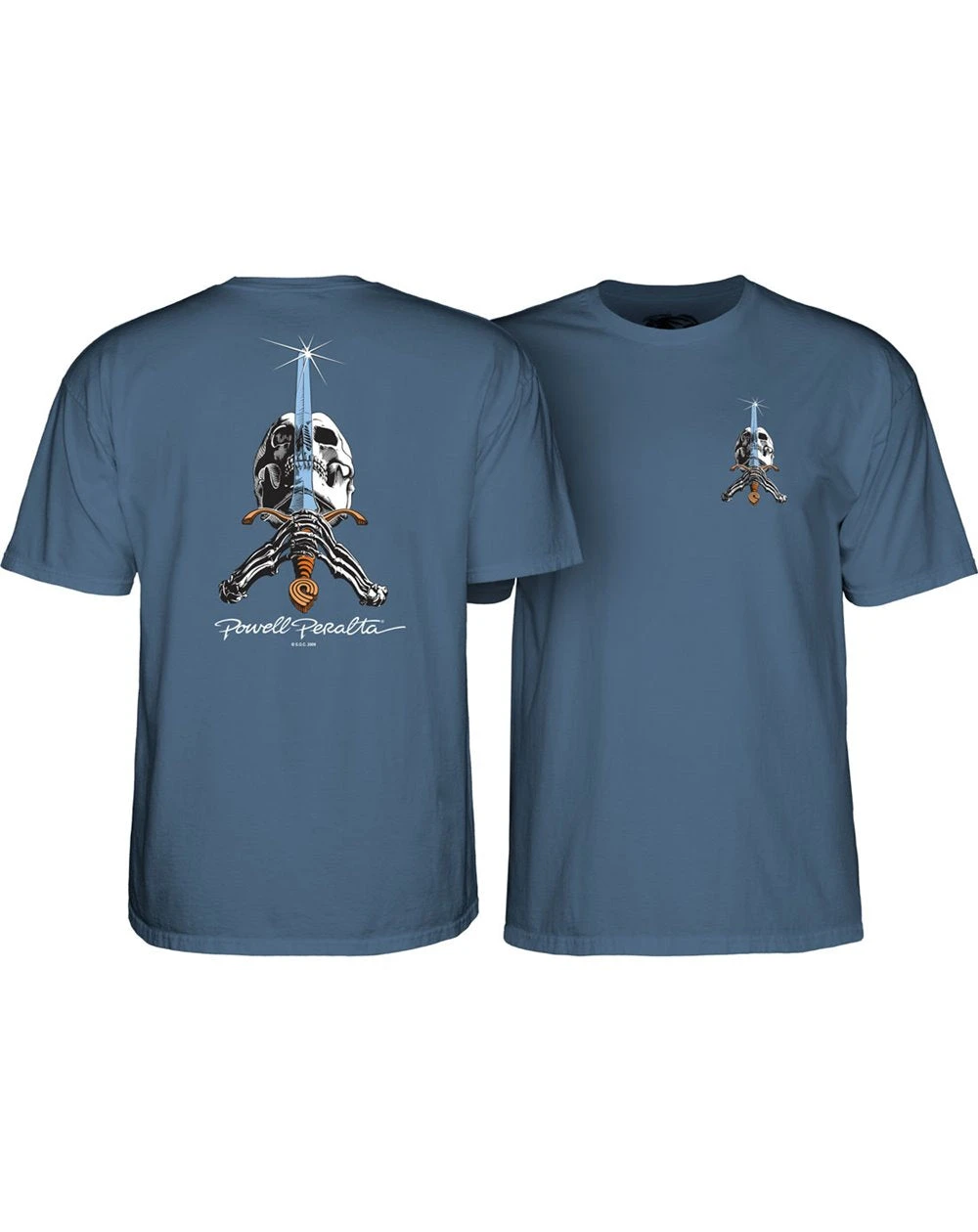 POWELL PERALTA SKULL & SWORD TEE POWELL PERALTA SKULL & SWORD TEE -Modern Skate Store powell peralta mens t shirt skull and sword indigo blue a4e63ac9 34a7 46d4 8aaf 5888cecf8420