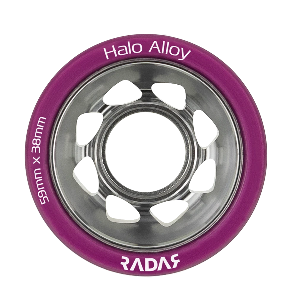 RIEDELL HALO ALLOY WHEELS 4 PK RIEDELL HALO ALLOY WHEELS 4 PK -Modern Skate Store radar halo alloy 97A face XL
