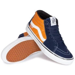 VANS GROSSO SKATE MID MEN'S SHOES -Modern Skate Store rd vans skate grosso mid navy orange 1