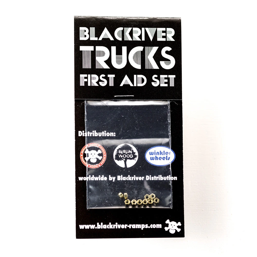 BLACKRIVER TRUCKS FIRST AID NUTS BLACKRIVER TRUCKS FIRST AID NUTS -Modern Skate Store tempmuttern gold
