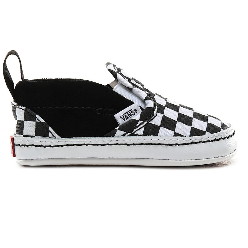 VANS SLIP-ON V CRIB KID'S SHOES VANS SLIP-ON V CRIB KID'S SHOES -Modern Skate Store vans in slip on v crib checker black true white 1