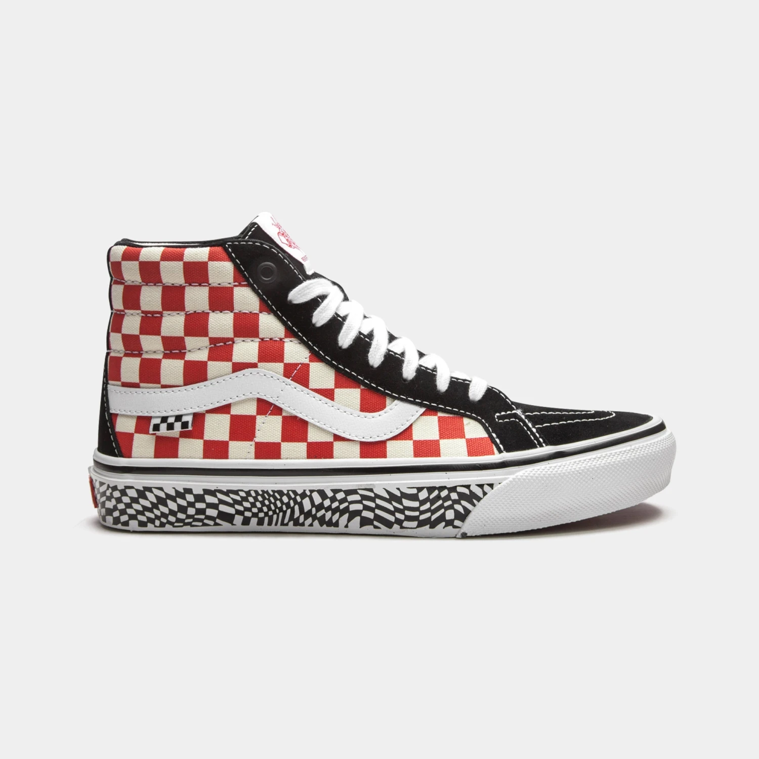 VANS SKATE SK8-HI REISSUE '84 SHOES VANS SKATE SK8-HI REISSUE '84 SHOES -Modern Skate Store vans skate sk8 hi reissue grosso 84 black red check vn0a5kyr428